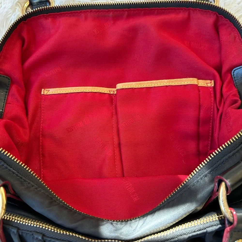 MZ WALLACE Jane Bedford Black Nylon Shoulder Tote Bag Travel Work Satchel